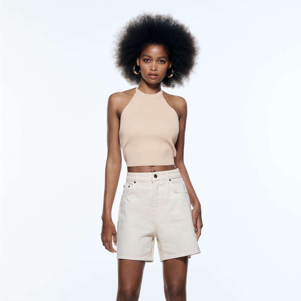 Zara Halter Knit Top Size S - Picture 7 of 13